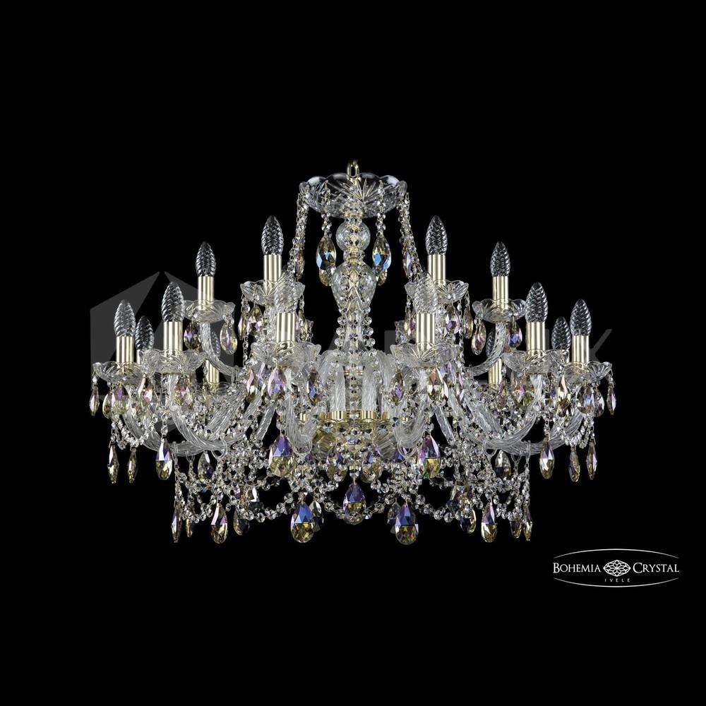 Люстра хрустальная 1411/12+6/300 G K801 Bohemia Ivele Crystal