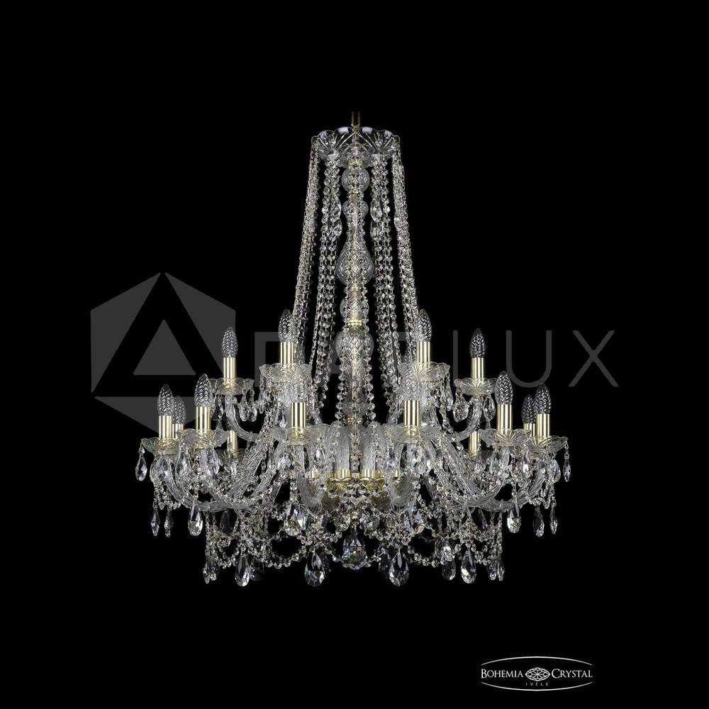 Люстра хрустальная 1411/12+6/300/h-94 G Bohemia Ivele Crystal