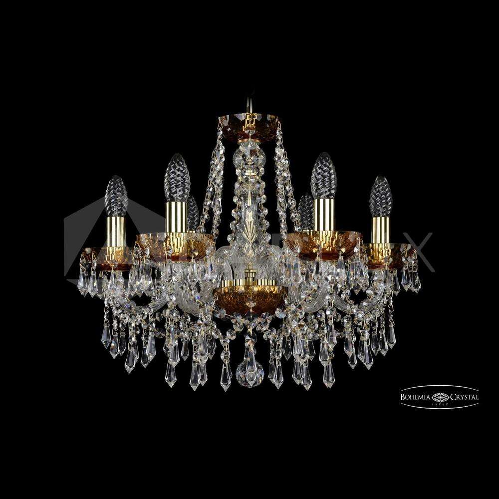 Люстра хрустальная 2403/6/160 G Amber/1C Bohemia Ivele Crystal