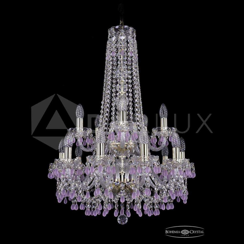 Люстра хрустальная 1410/10+5/195/h-82/2d G V7010 Bohemia Ivele Crystal