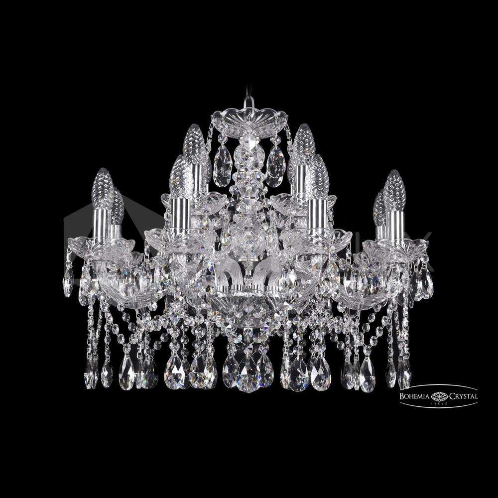 Люстра хрустальная 1413/8+4/200 Ni Bohemia Ivele Crystal