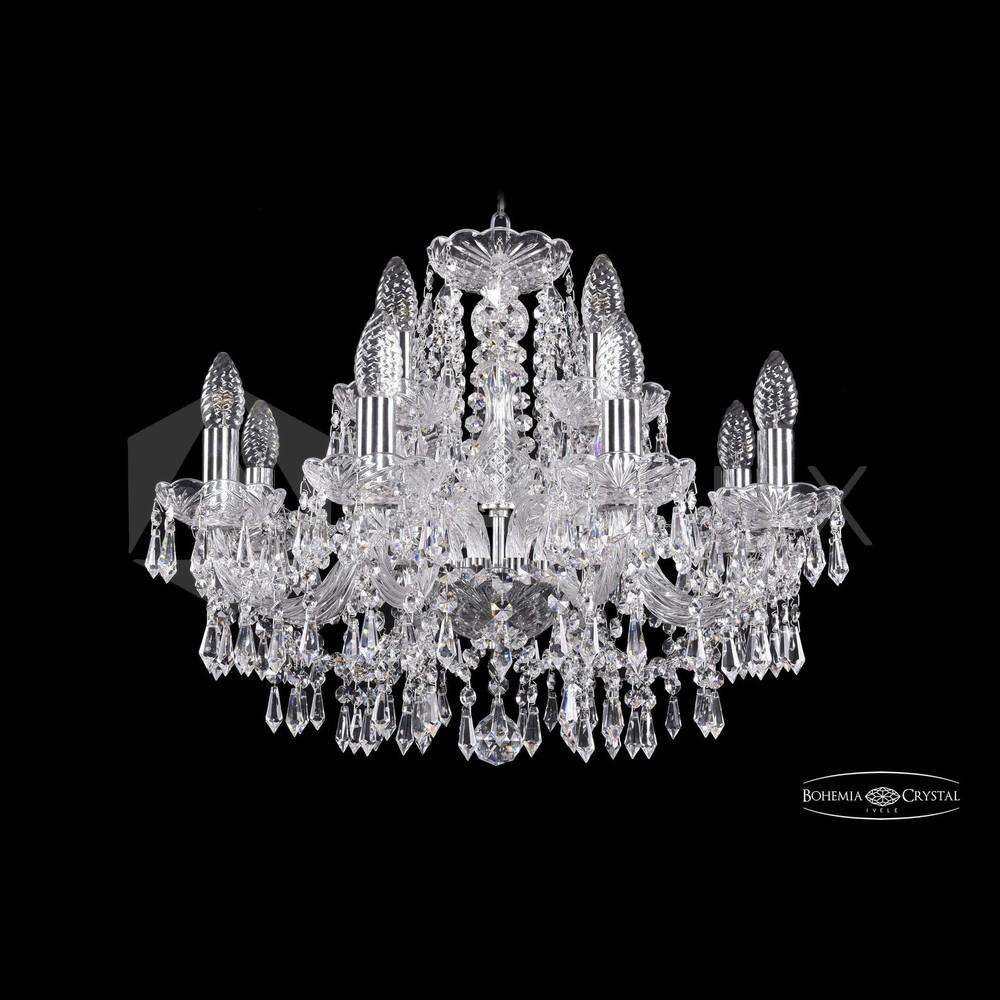 Люстра хрустальная 1403/8+4/195 Ni Bohemia Ivele Crystal