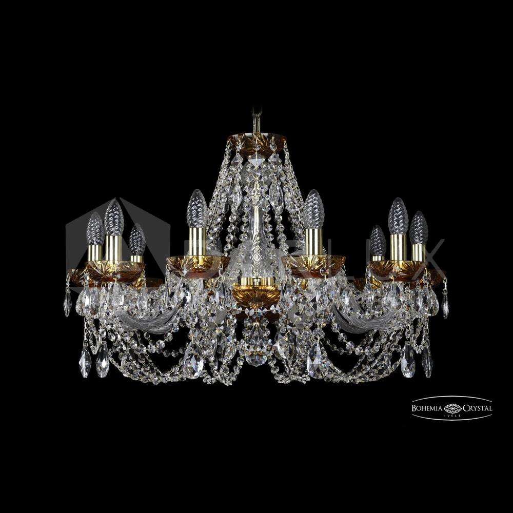 Люстра хрустальная 2406/10/240 G Amber/1A Bohemia Ivele Crystal