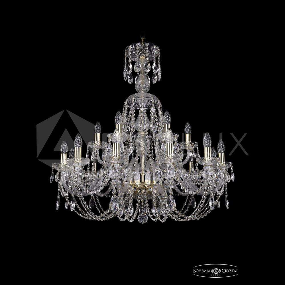 Люстра хрустальная 1406/12+6/300/XL-90 G Bohemia Ivele Crystal