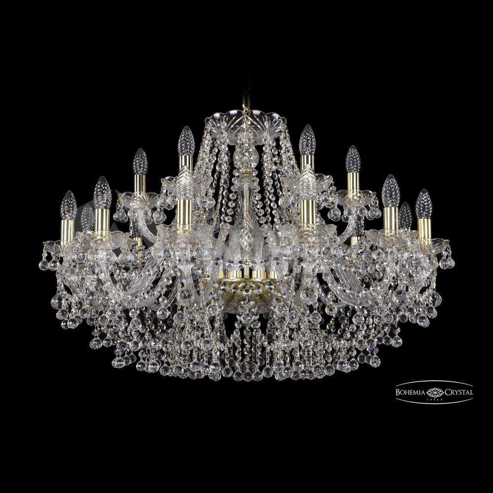 Люстра хрустальная 1409/12+6/300 G Bohemia Ivele Crystal