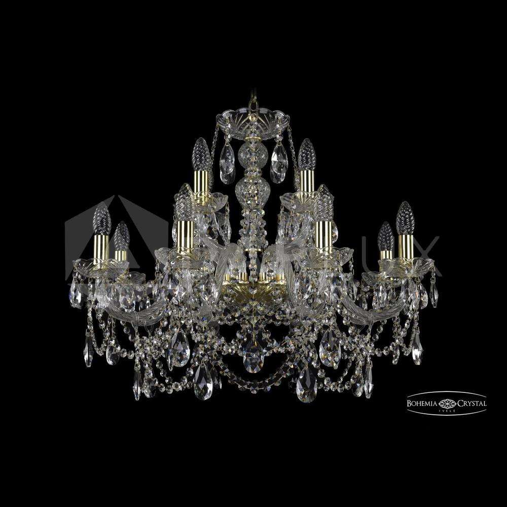 Люстра хрустальная 1411/8+4/240 G Bohemia Ivele Crystal