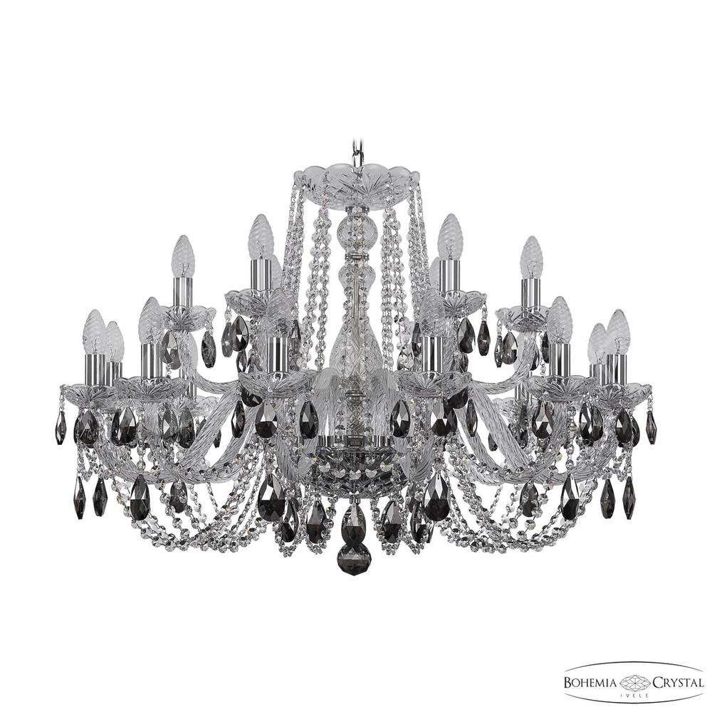 Люстра хрустальная 1402/12+6/300 Ni K731 Bohemia Ivele Crystal