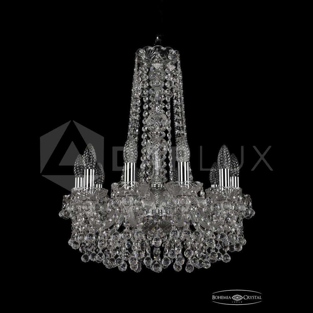 Люстра хрустальная 1409/10/160/h-60 Ni Bohemia Ivele Crystal