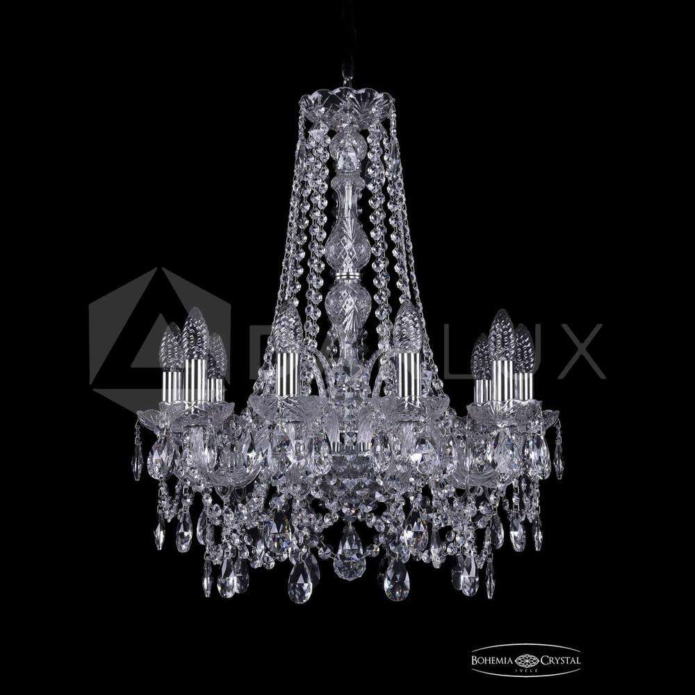 Люстра хрустальная 1411/10/160/h-64 Ni Bohemia Ivele Crystal