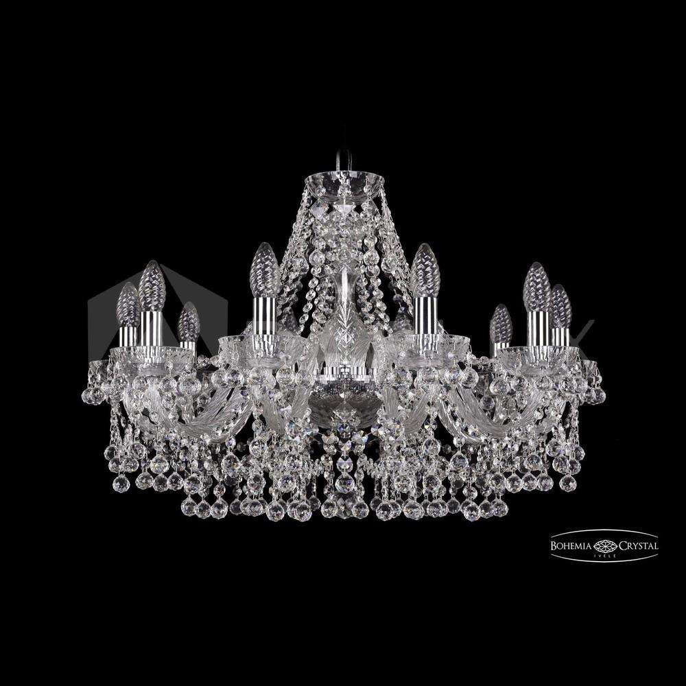 Люстра хрустальная 2409/10/240 Ni Clear/1C Bohemia Ivele Crystal