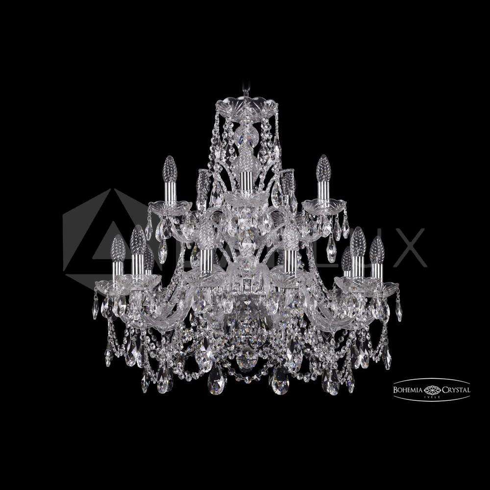 Люстра хрустальная 1411/10+5/240v/2d Ni Bohemia Ivele Crystal