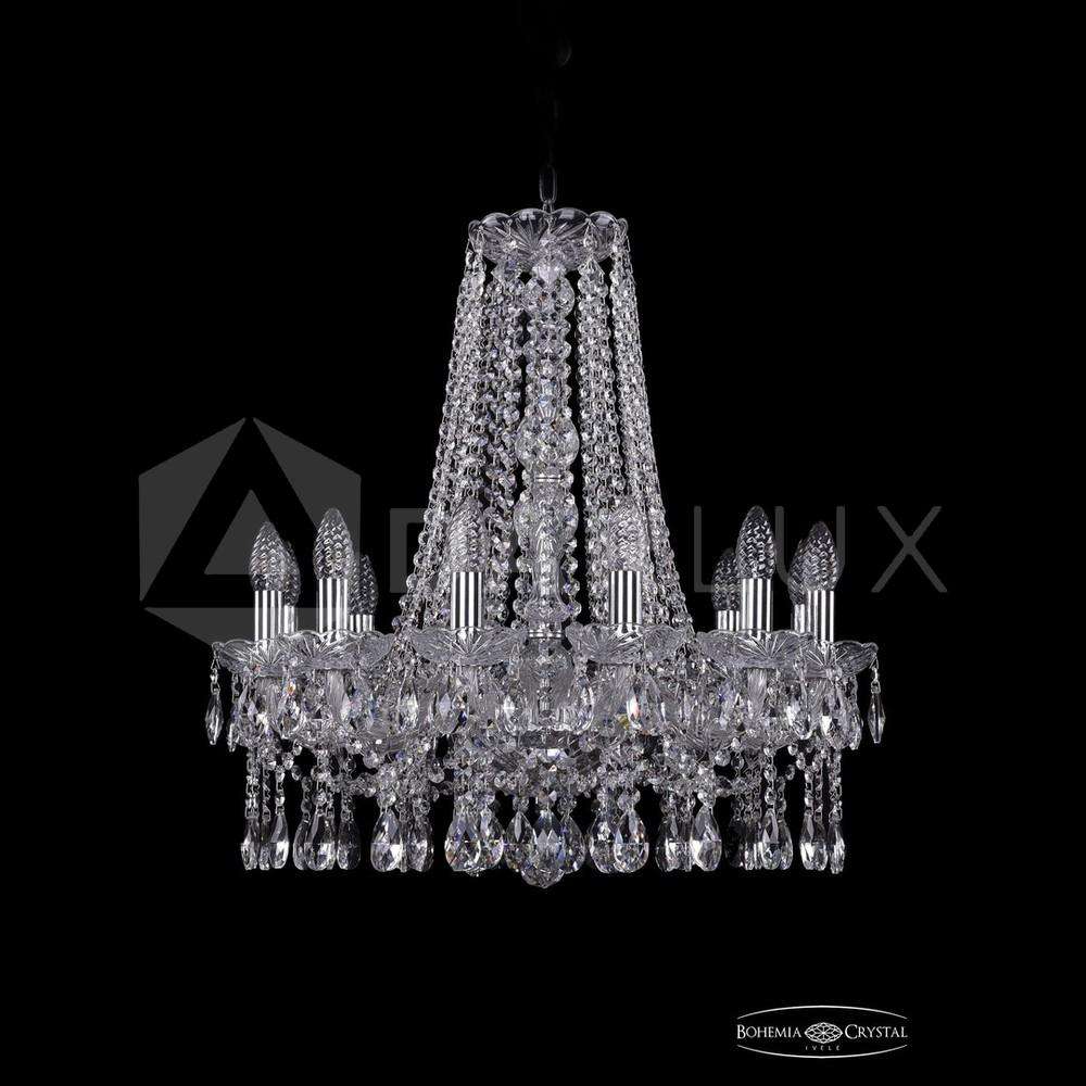 Люстра хрустальная 1413/12/200/h-60 Ni Bohemia Ivele Crystal