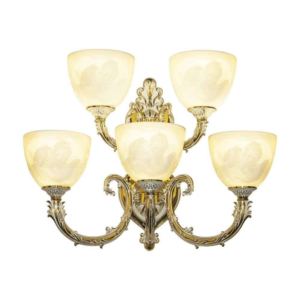 Бра бронзовые 7109B16/3+2/210 GW P1 U Angel Bohemia Ivele Crystal