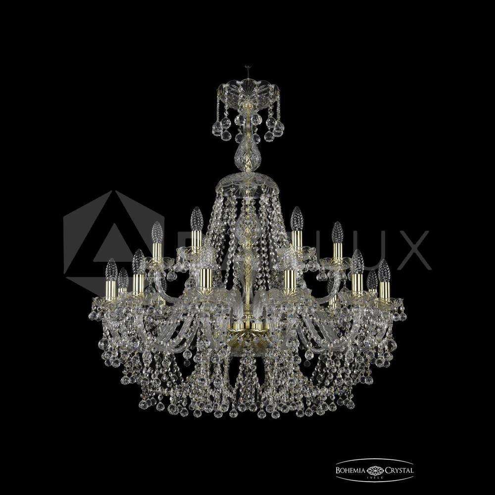 Люстра хрустальная 1409/12+6/300v/XL-95 Ni Bohemia Ivele Crystal