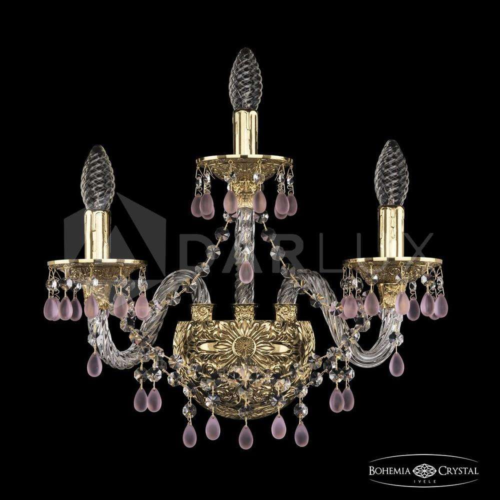 Бра хрустальные 16110B/2+1/165 G V7010 Bohemia Ivele Crystal