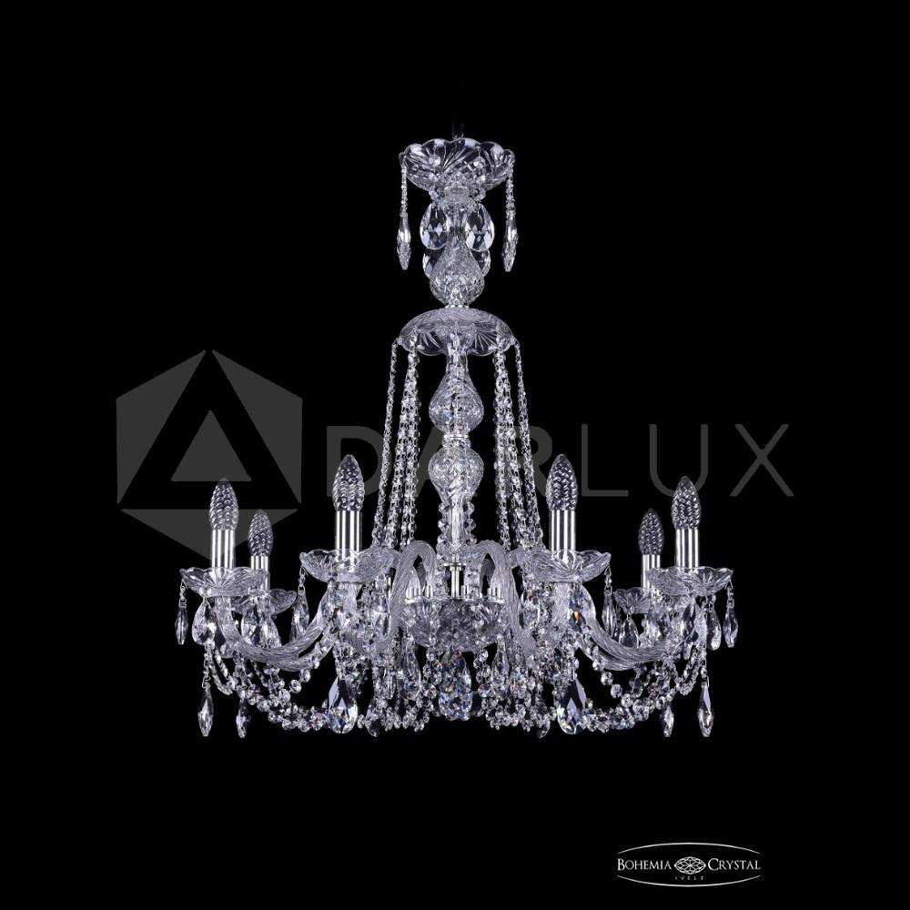 Люстра хрустальная 1402/8/240/XL-73 Ni Bohemia Ivele Crystal