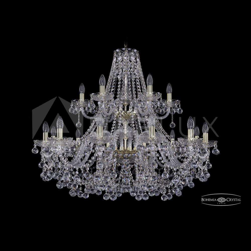 Люстра хрустальная 1409/12+6/360v/2d G Bohemia Ivele Crystal