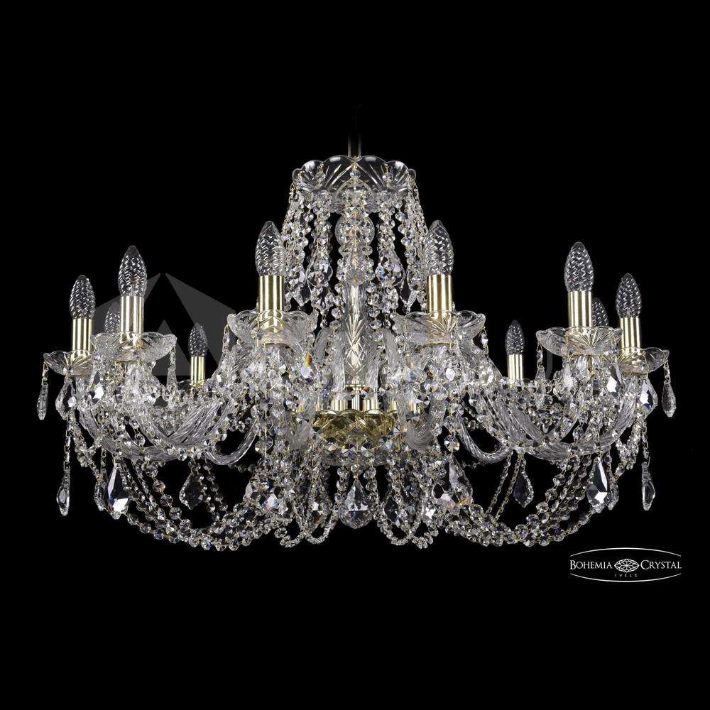 Люстра хрустальная 1406/12/300 G Leafs Bohemia Ivele Crystal