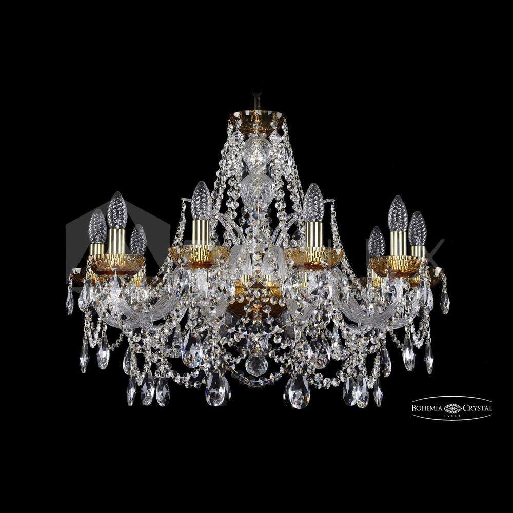 Люстра хрустальная 2411/10/240 G Amber/1C Bohemia Ivele Crystal