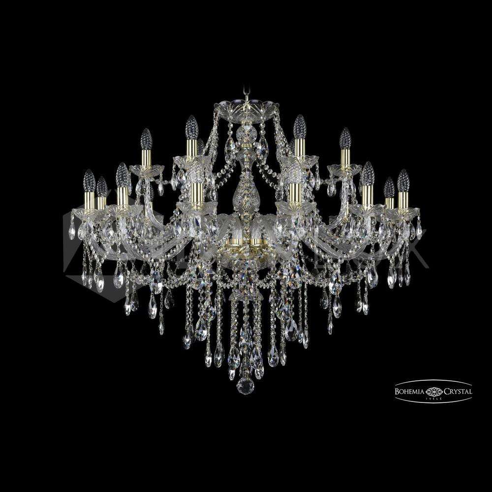 Люстра хрустальная 1415/12+6/360 G Bohemia Ivele Crystal