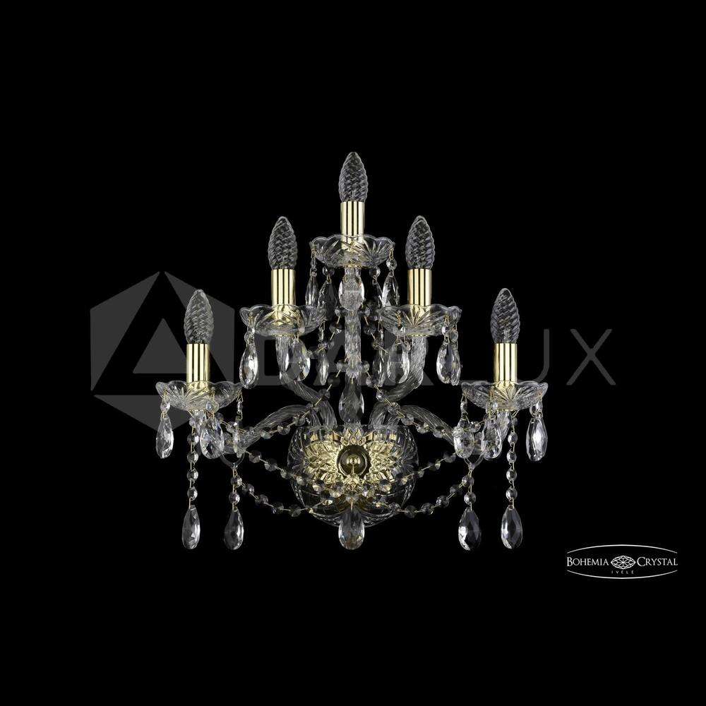 Бра хрустальные 1413B/2+2+1/165 G Bohemia Ivele Crystal