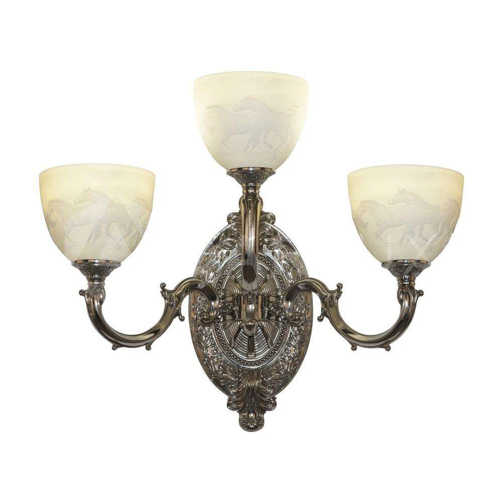Бра бронзовые 7214B12P/2+1/210 Ni P1 U Horse Bohemia Ivele Crystal