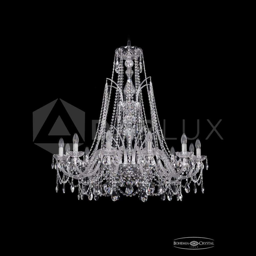 Люстра хрустальная 1411/12/360/XL-96 Ni Bohemia Ivele Crystal