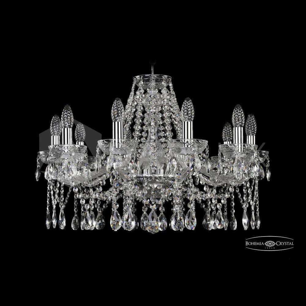 Люстра хрустальная 2413/10/220 Ni Clear/1B Bohemia Ivele Crystal