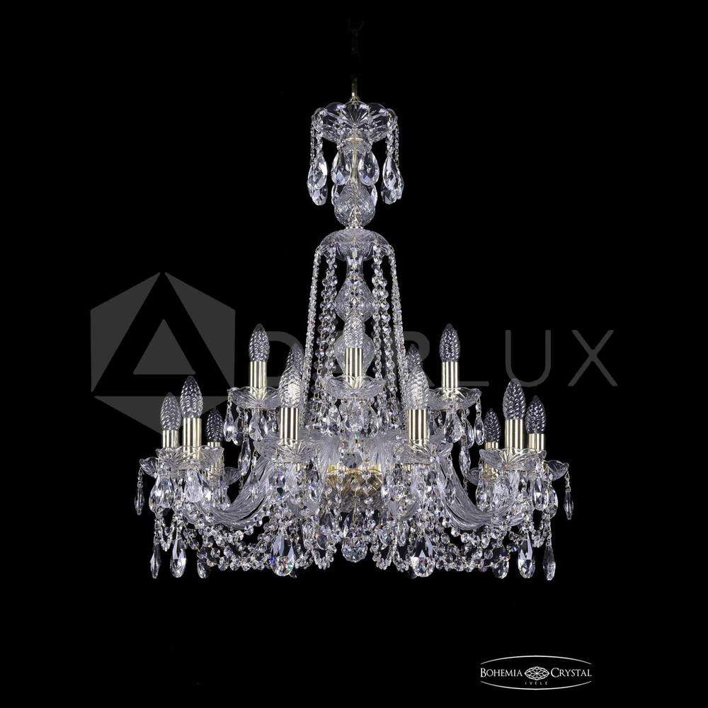 Люстра хрустальная 1402/10+5/240/XL-77 G Bohemia Ivele Crystal