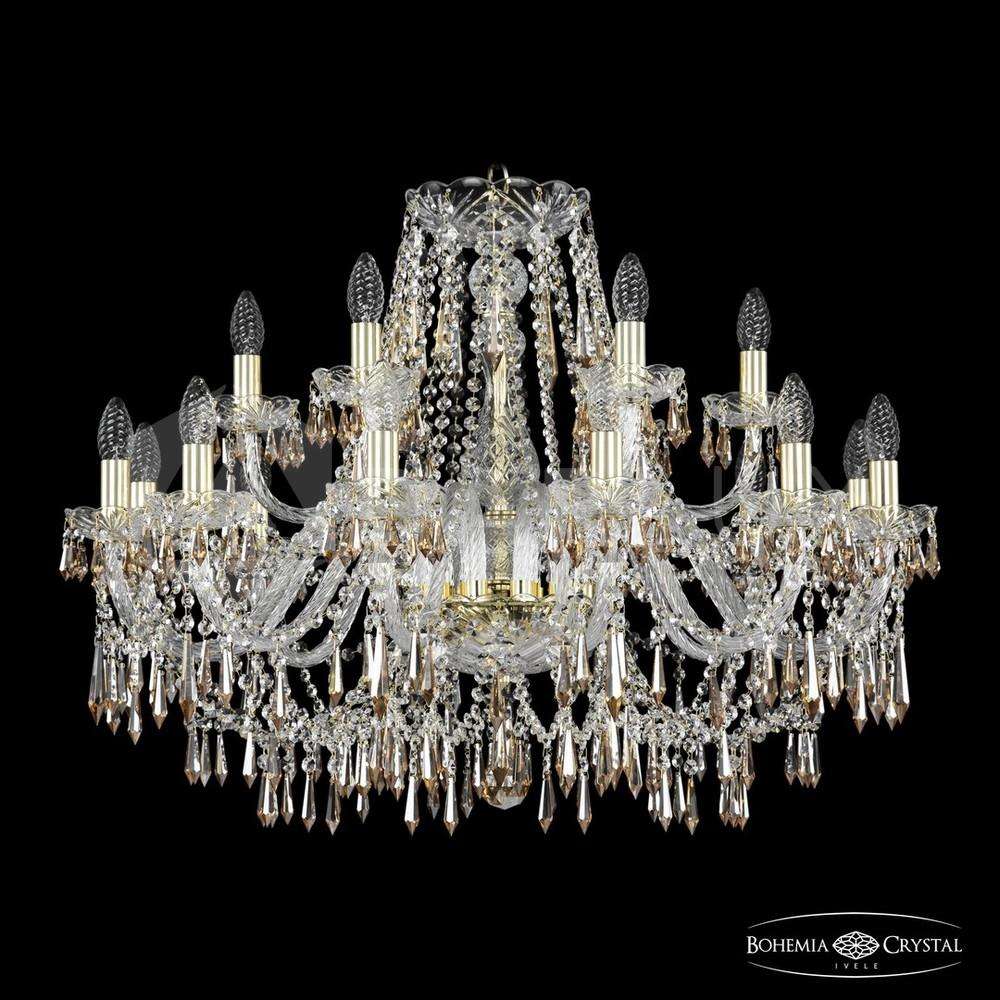 Люстра хрустальная 1403/12+6/300 G K721 Bohemia Ivele Crystal