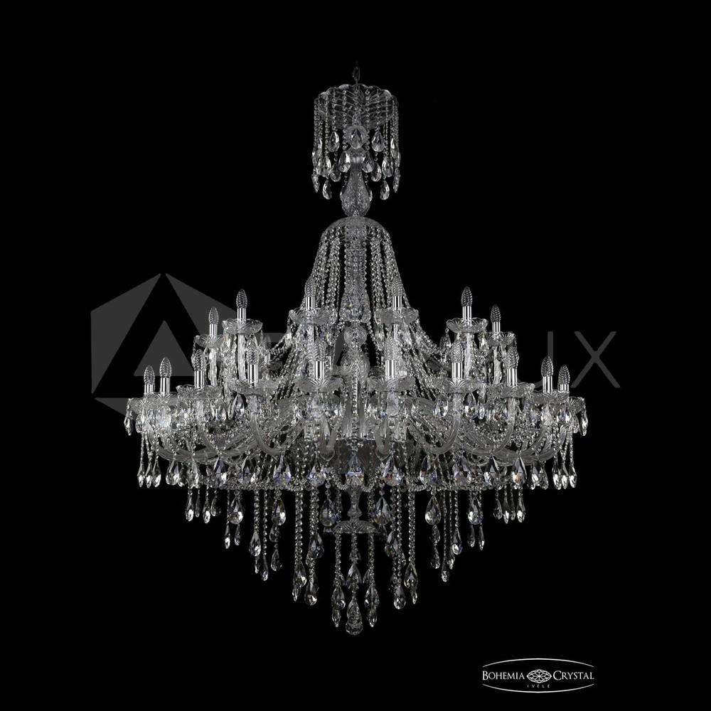 Люстра хрустальная 1415/24+12/530/XL-186 Ni Bohemia Ivele Crystal