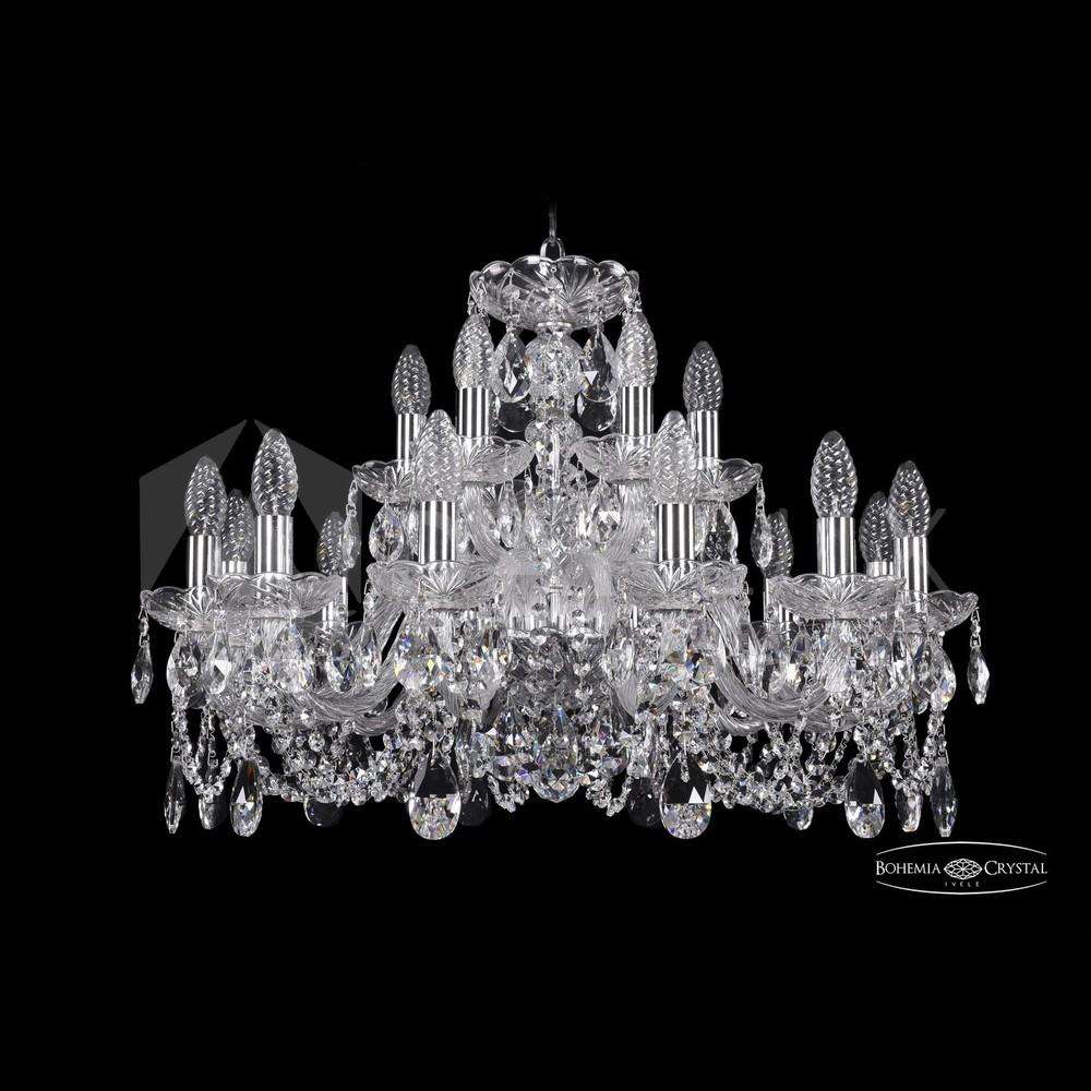 Люстра хрустальная 1402/12+6/240 Ni Bohemia Ivele Crystal