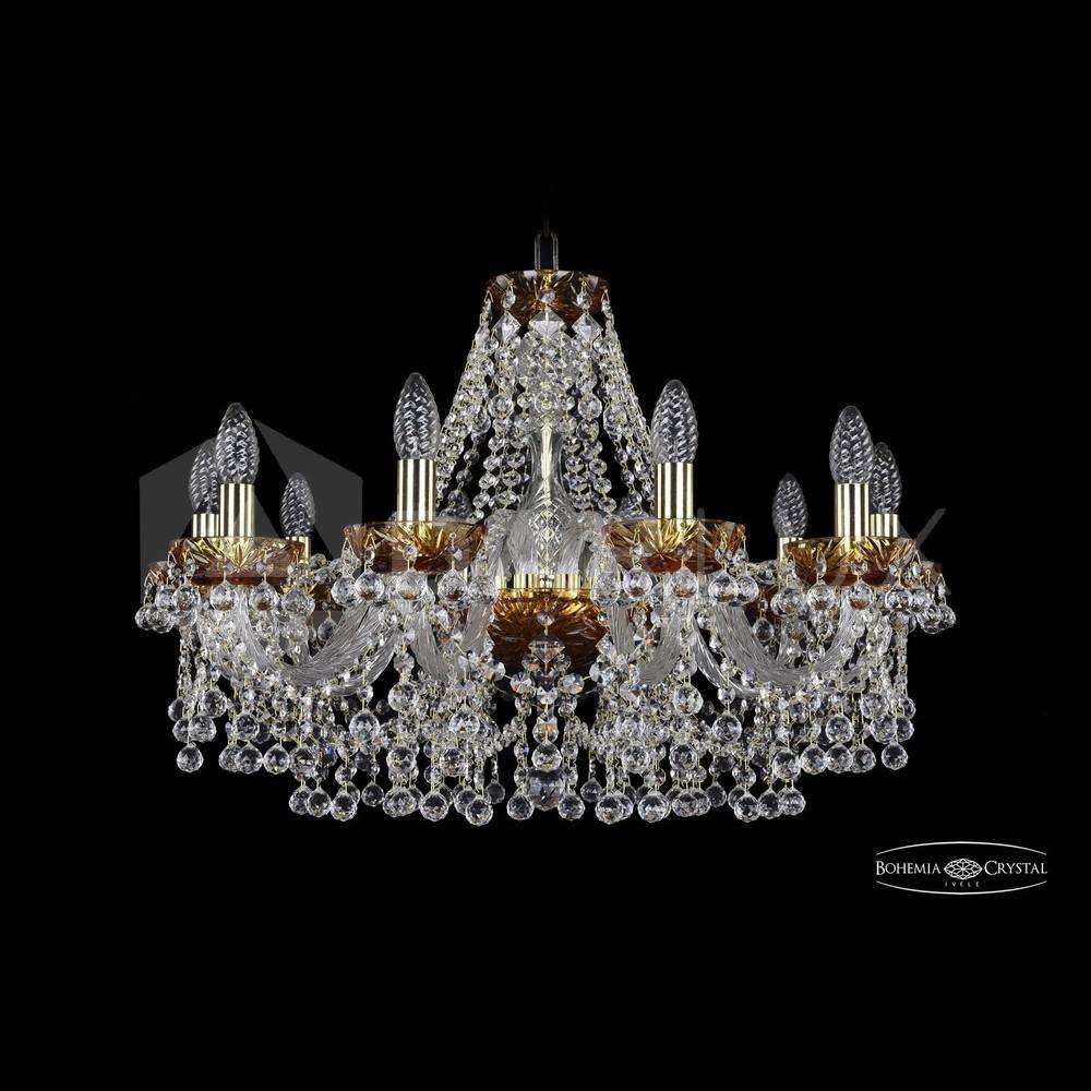 Люстра хрустальная 2409/10/240 G Amber/1A Bohemia Ivele Crystal