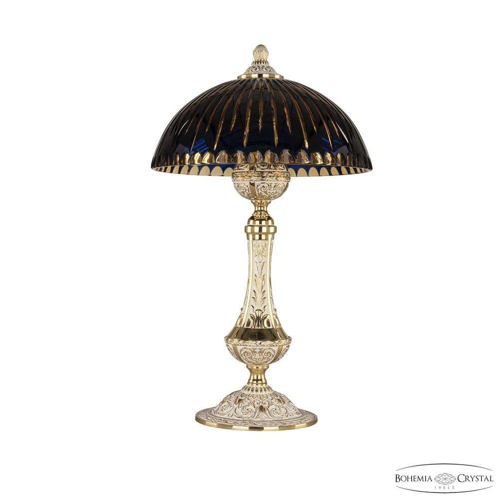 Настольная лампа бронзовая 71100L/25 GW Amber-Blue/H-1K Bohemia Ivele Crystal