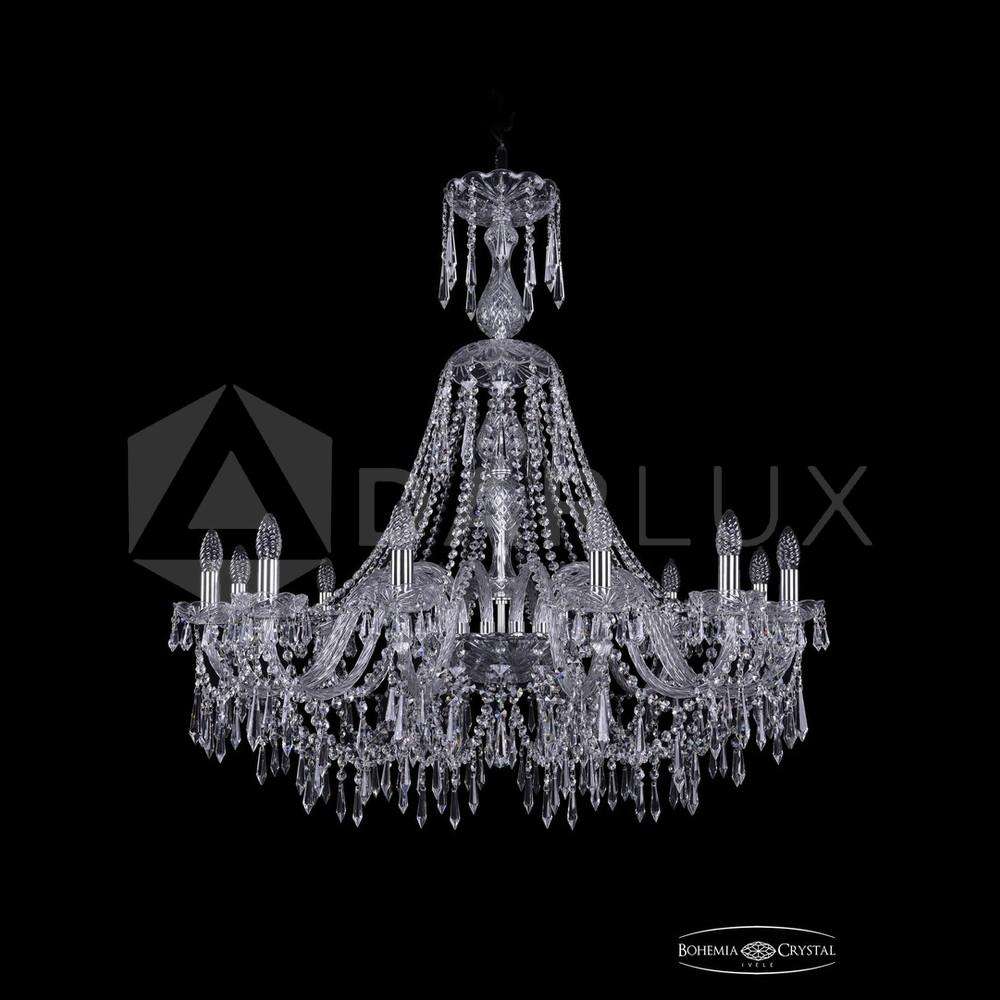 Люстра хрустальная 1403/12/360/XL-100 Ni Bohemia Ivele Crystal