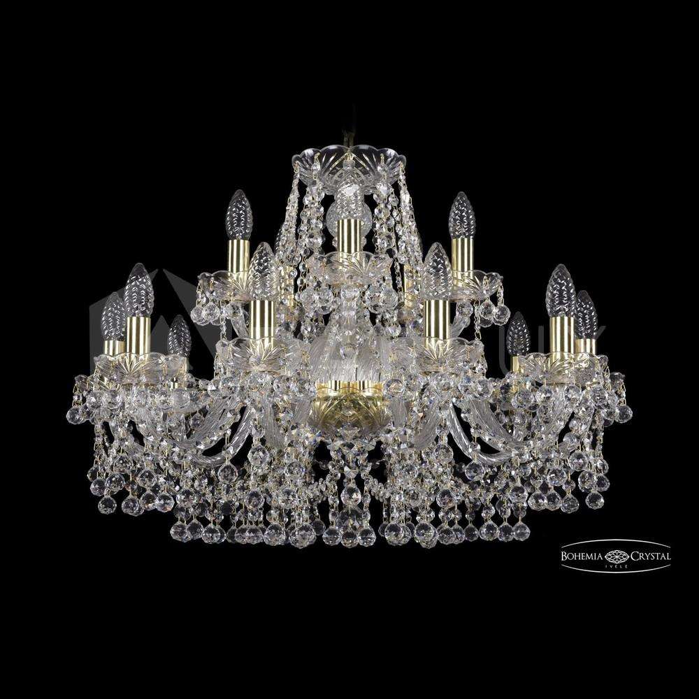 Люстра хрустальная 1409/10+5/240 G Bohemia Ivele Crystal