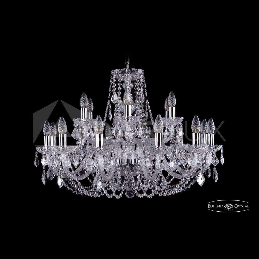 Люстра хрустальная 1406/12+6/300 Ni Leafs Bohemia Ivele Crystal