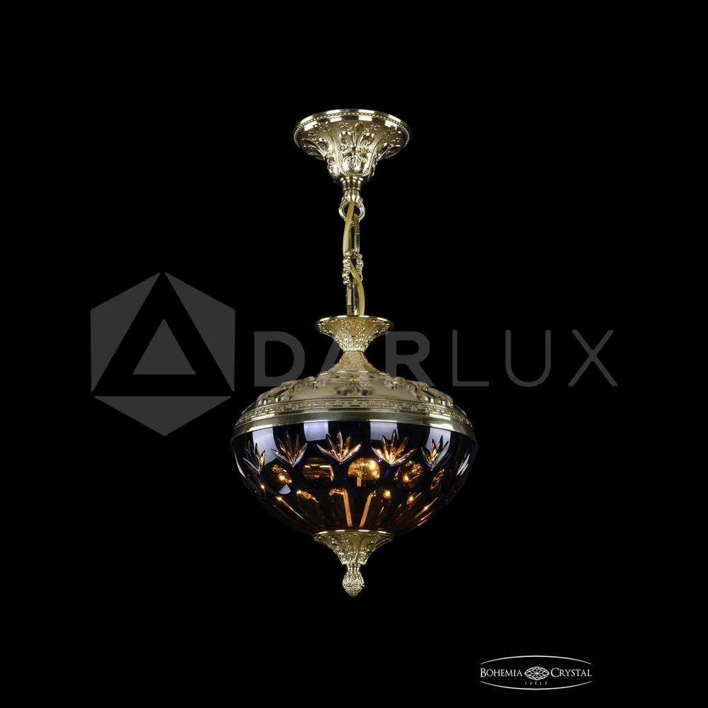 Люстра бронзовая 1773/25 G Amber/Blue/1E Bohemia Ivele Crystal