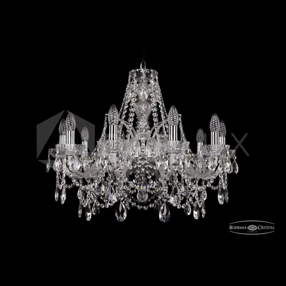 Люстра хрустальная 2411/10/240 Ni Clear/1C Bohemia Ivele Crystal