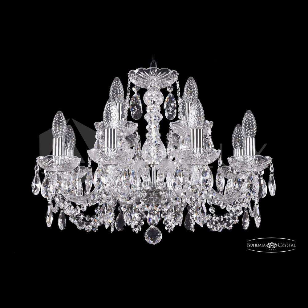 Люстра хрустальная 1402/8+4/195 Ni Bohemia Ivele Crystal