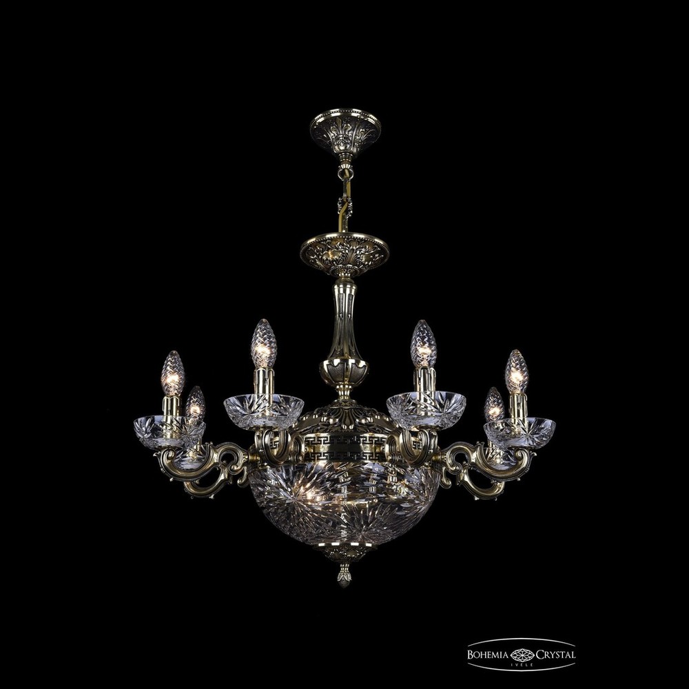 Люстра бронзовая 1754/8/125/30 GB Clear/1A Bohemia Ivele Crystal