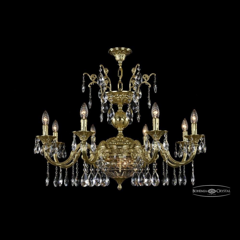 Люстра бронзовая 8729/8/CK250SP/250GL G Clear/1D Bohemia Ivele Crystal