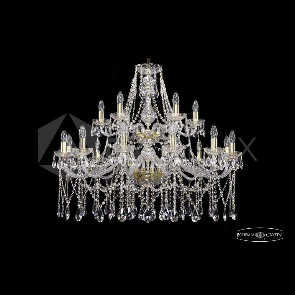 Люстра хрустальная 1413/12+6/360v/2d G Bohemia Ivele Crystal
