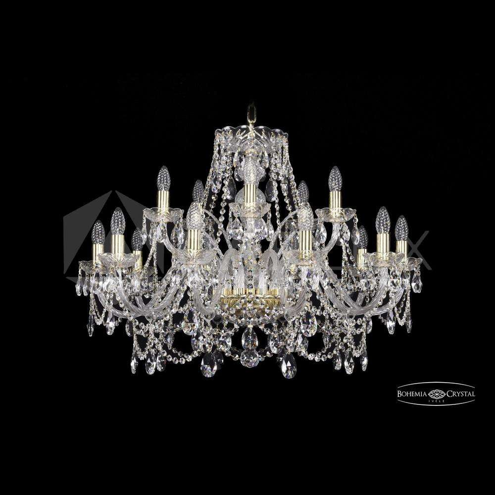 Люстра хрустальная 1411/10+5/300 G Bohemia Ivele Crystal