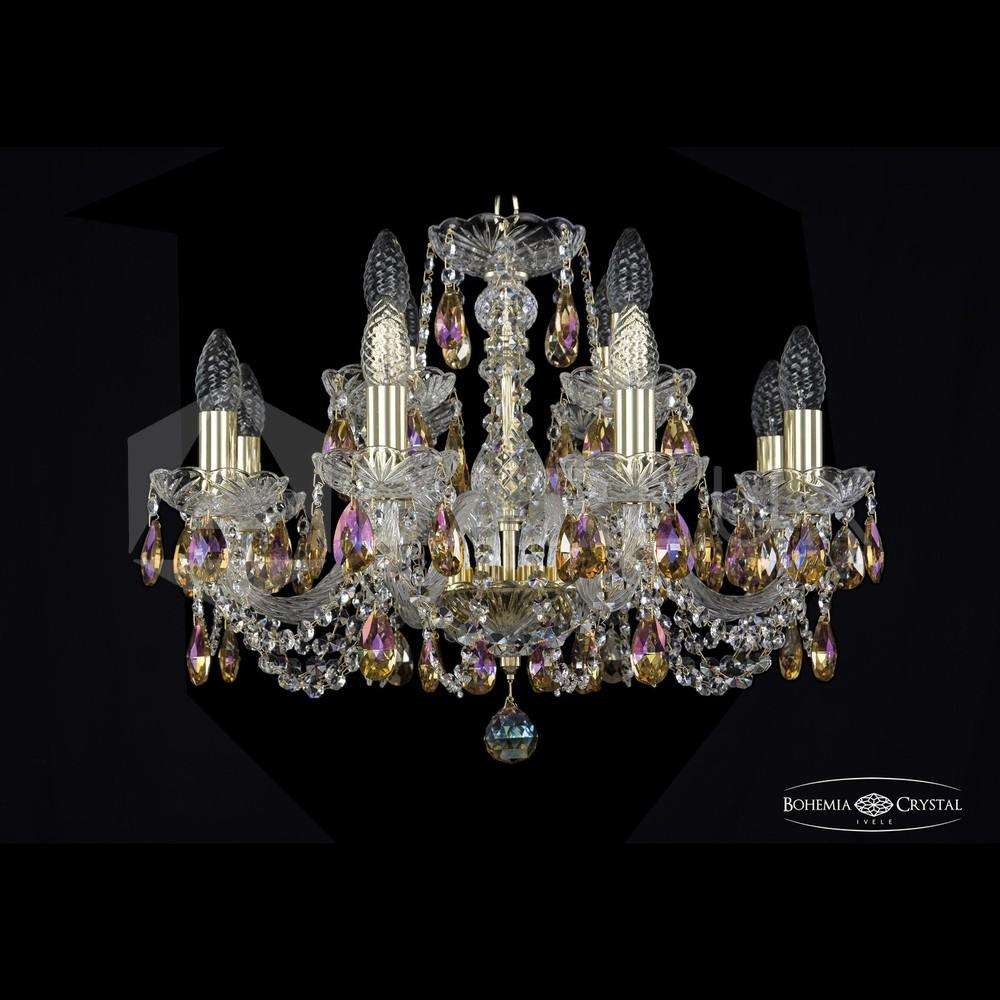 Люстра хрустальная 1402/8+4/195 G K777 Bohemia Ivele Crystal