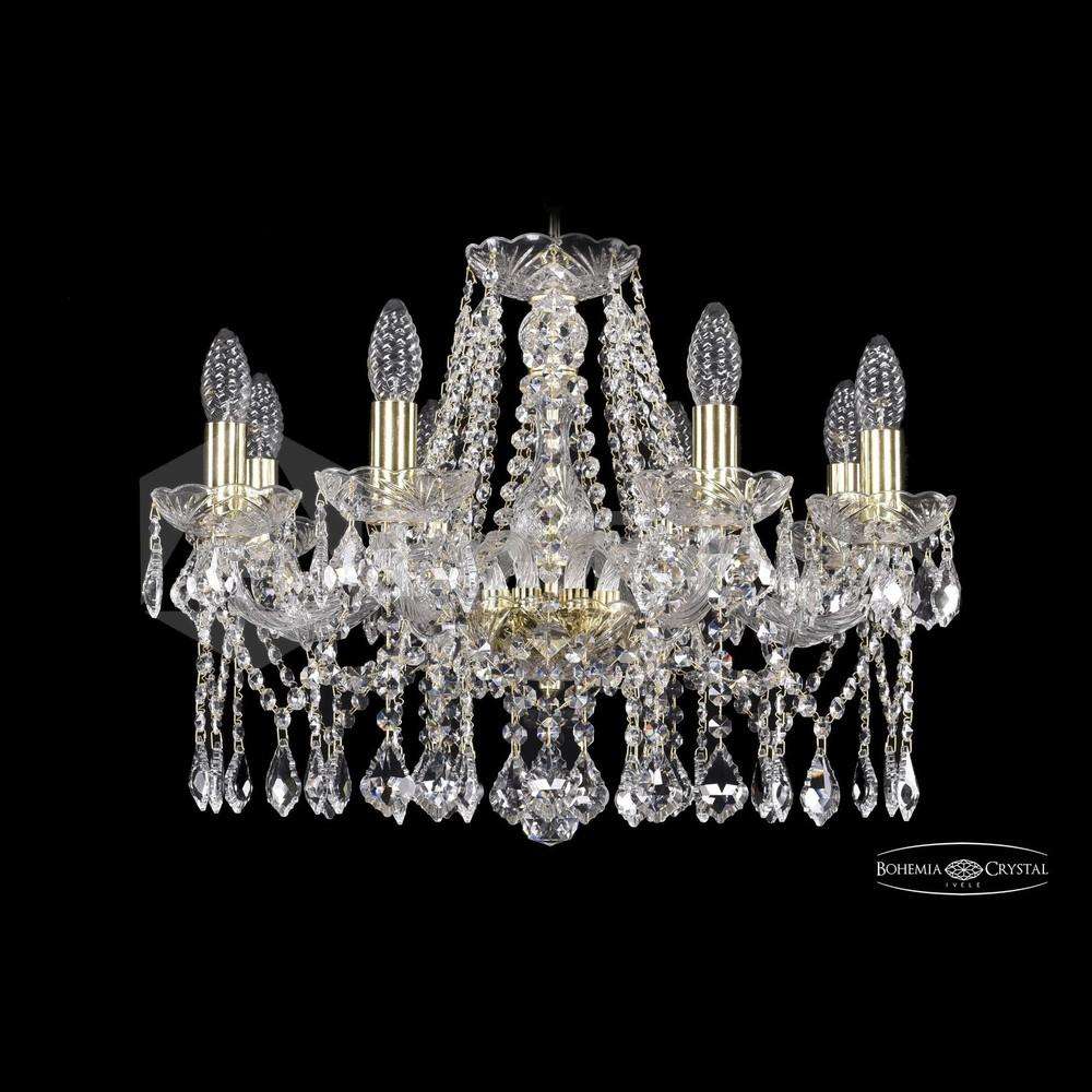 Люстра хрустальная 1413/8/200 G Leafs Bohemia Ivele Crystal