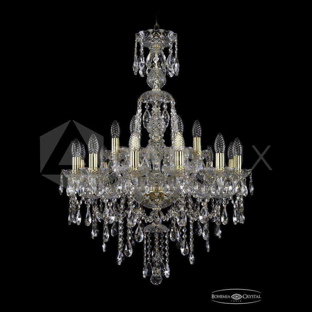 Люстра хрустальная 1415/12+6/220/XL-86 G Bohemia Ivele Crystal
