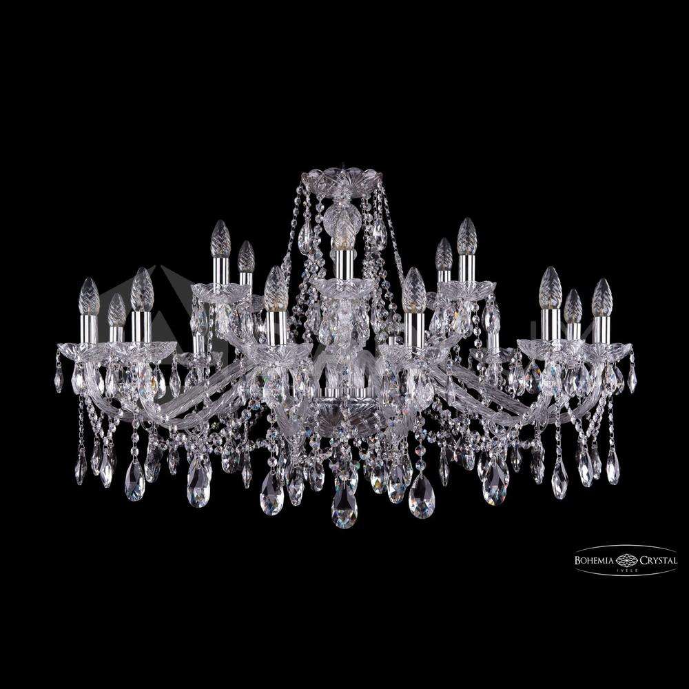 Люстра хрустальная 1413/12+6/360 Ni Bohemia Ivele Crystal
