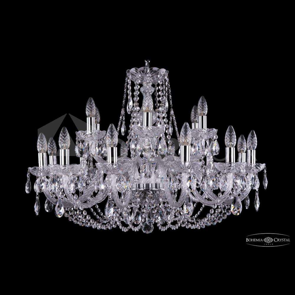 Люстра хрустальная 1406/12+6/300 Ni Bohemia Ivele Crystal