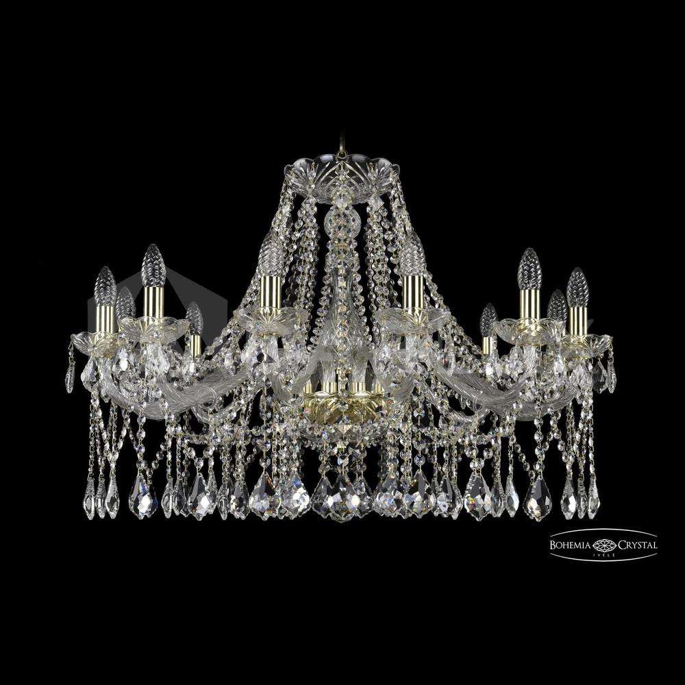 Люстра хрустальная 1413/12/300 G Leafs Bohemia Ivele Crystal
